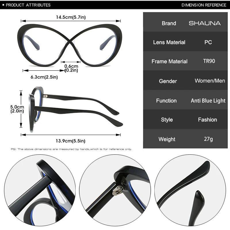 Chic Retro Cat Eye Anti-Blue Light Glasses with Two-Tone Optical Frame - Lucid Fantasy 