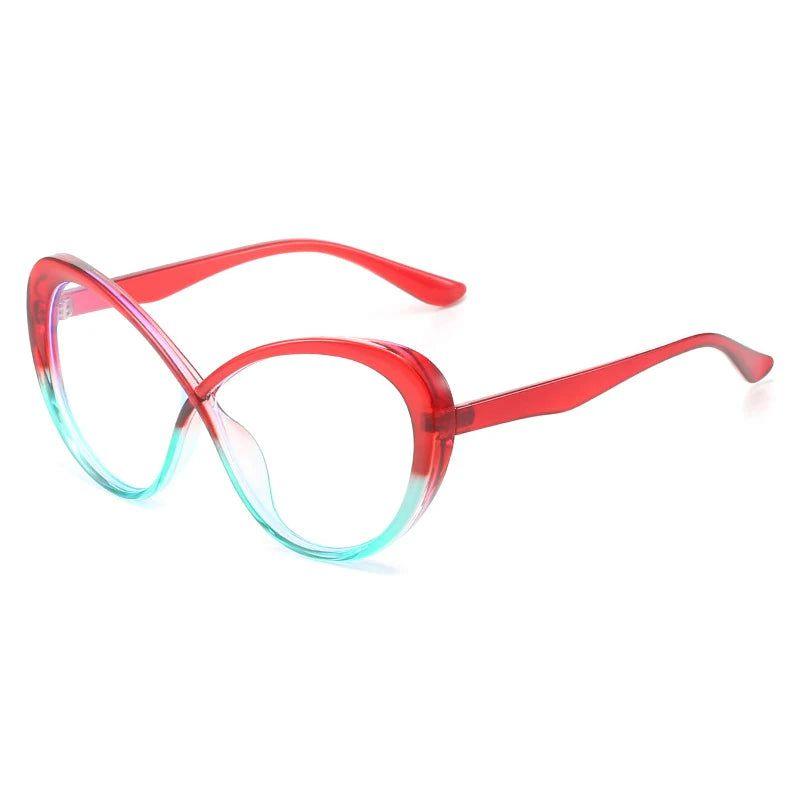 Chic Retro Cat Eye Anti-Blue Light Glasses with Two-Tone Optical Frame - Lucid Fantasy 