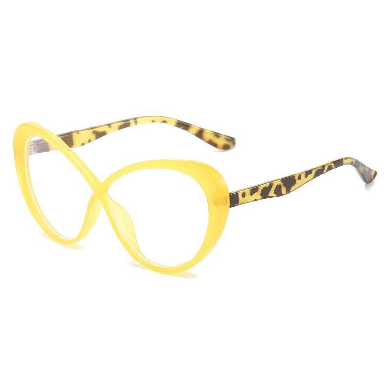 Chic Retro Cat Eye Anti-Blue Light Glasses with Two-Tone Optical Frame - Lucid Fantasy 