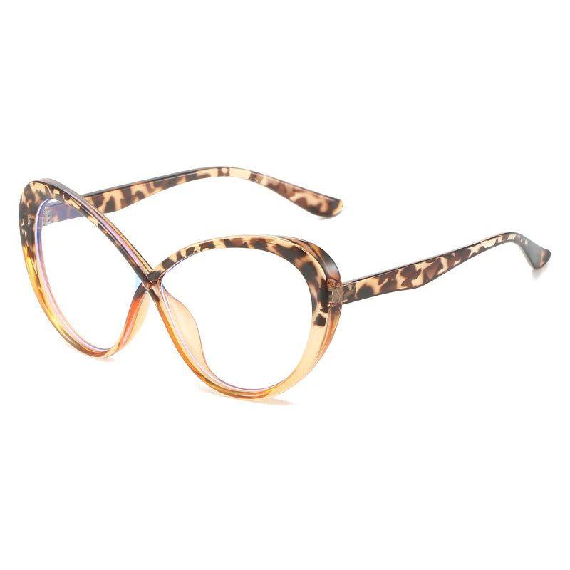 Chic Retro Cat Eye Anti-Blue Light Glasses with Two-Tone Optical Frame - Lucid Fantasy 