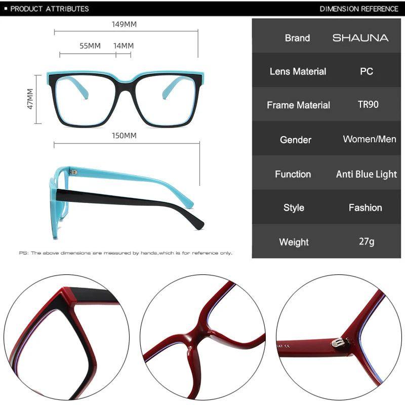 Chic Retro Cat Eye Glasses with Anti-Blue Light Protection - Lightweight TR90 Frame - Lucid Fantasy 