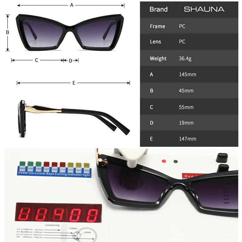 Chic Retro Cat Eye Gradient Sunglasses with UV400 Protection - Lucid Fantasy 