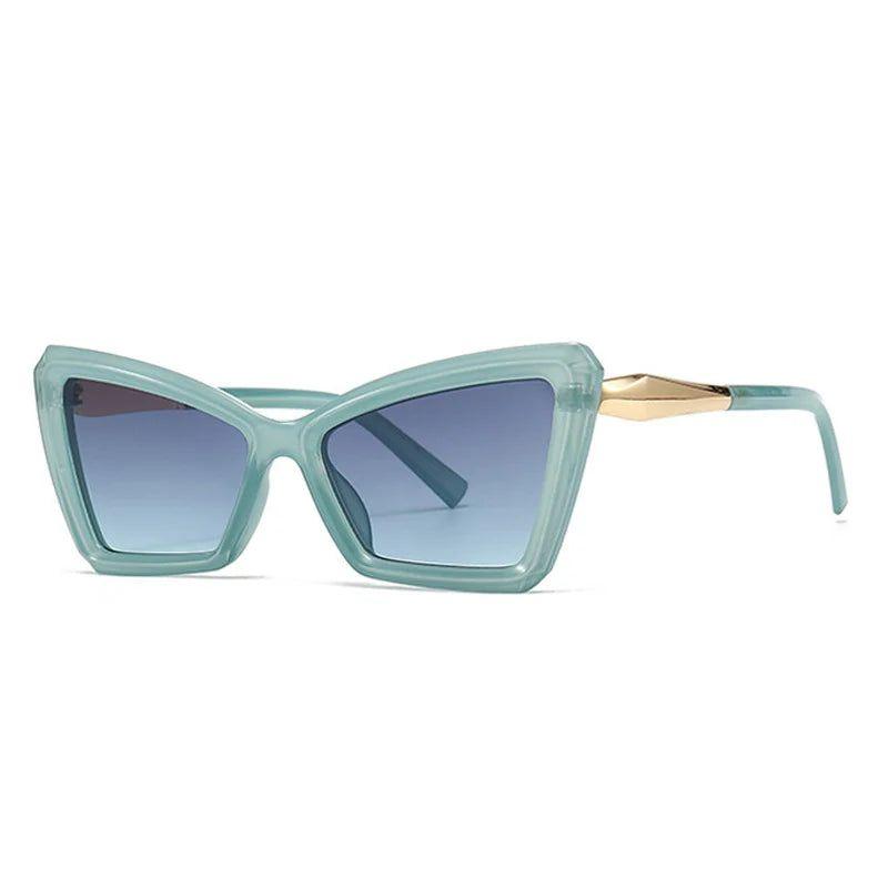 Chic Retro Cat Eye Gradient Sunglasses with UV400 Protection - Lucid Fantasy 