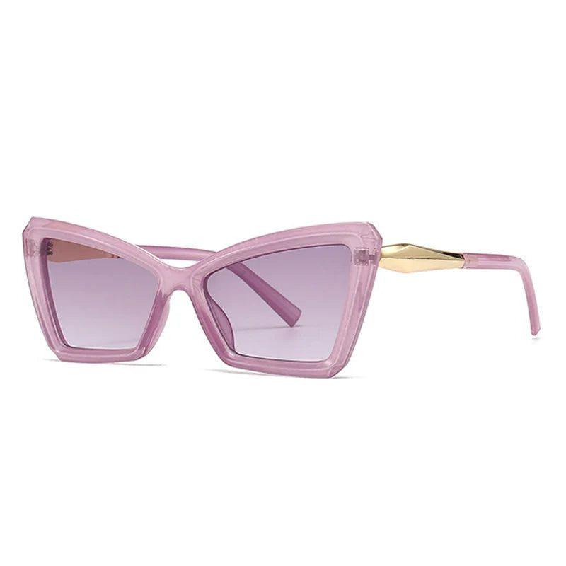 Chic Retro Cat Eye Gradient Sunglasses with UV400 Protection - Lucid Fantasy 