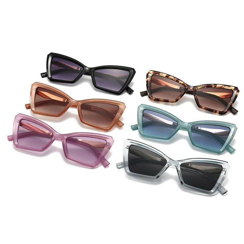 Chic Retro Cat Eye Gradient Sunglasses with UV400 Protection - Lucid Fantasy 