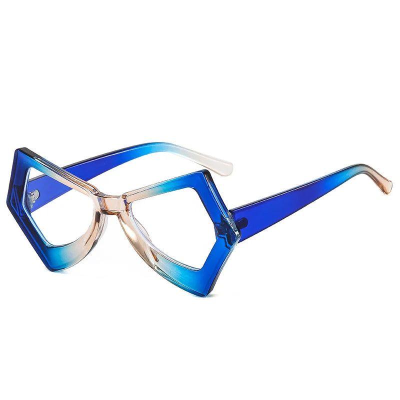 Chic Retro Cat Eye Sunglasses with Double Color Frame and Colorful Gradient UV400 Protection - Lucid Fantasy 