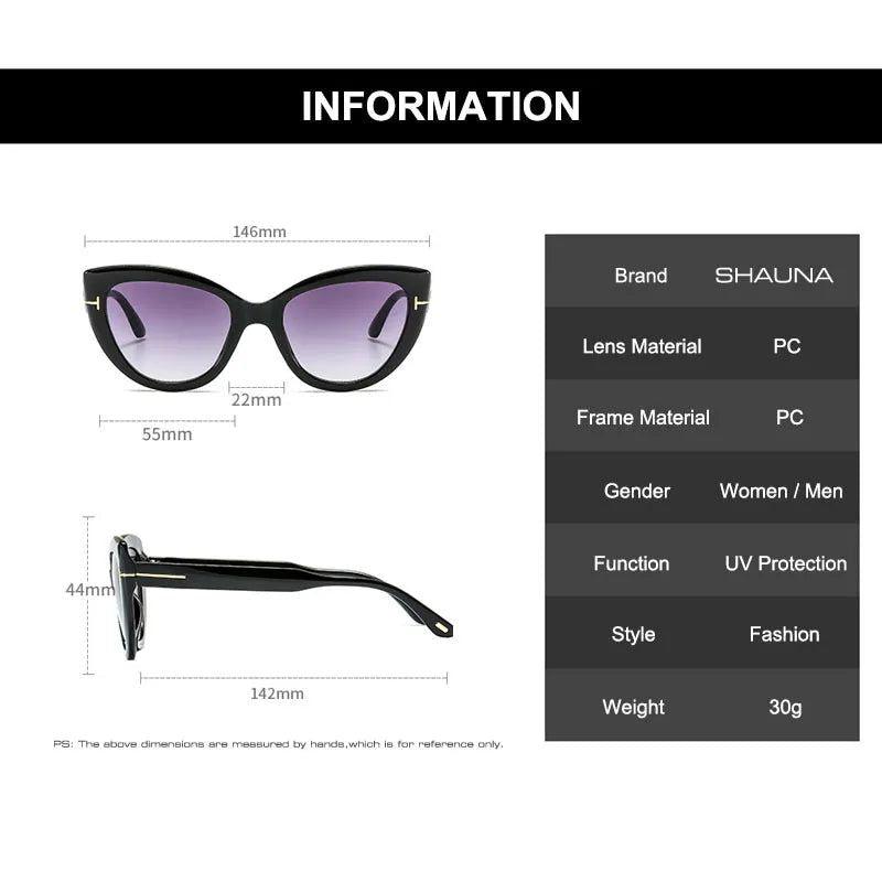 Chic Retro Cat Eye Sunglasses with Gradient Lenses and Blue Light Protection - Lucid Fantasy 