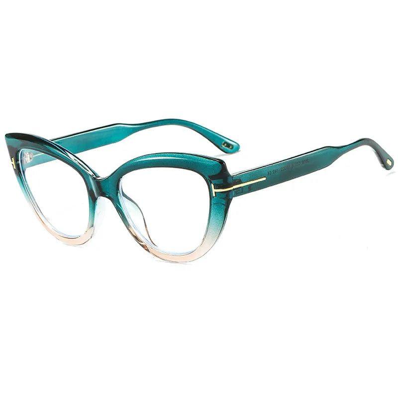 Chic Retro Cat Eye Sunglasses with Gradient Lenses and Blue Light Protection - Lucid Fantasy 