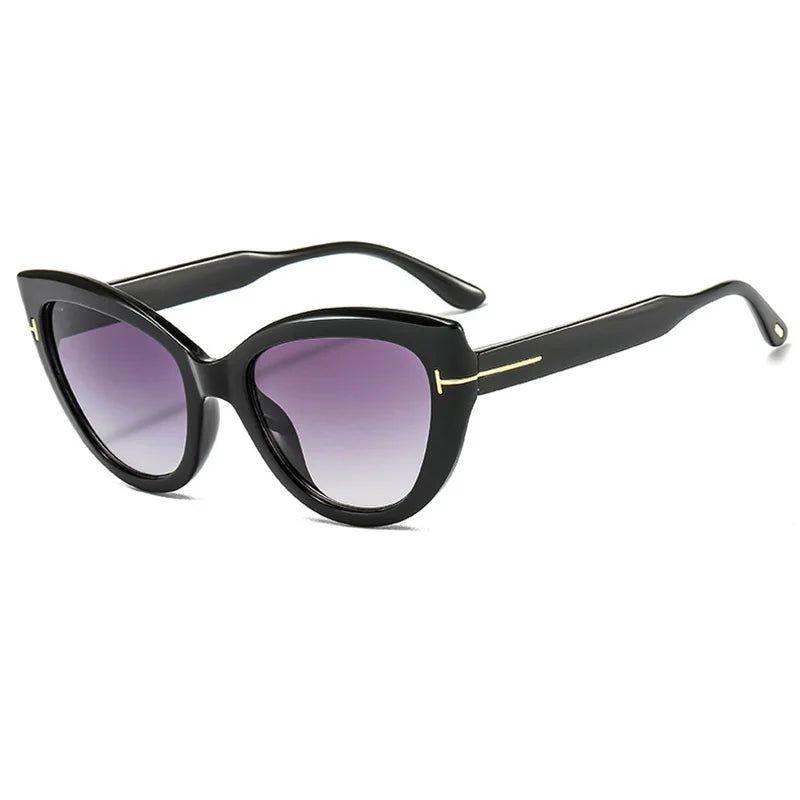 Chic Retro Cat Eye Sunglasses with Gradient Lenses and Blue Light Protection - Lucid Fantasy 