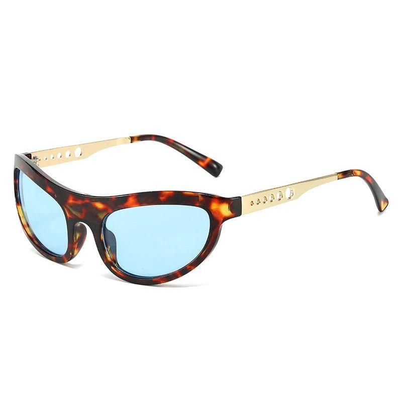 Chic Retro Cat Eye Sunglasses with UV400 Protection and Elegant Metal Accents - Lucid Fantasy 