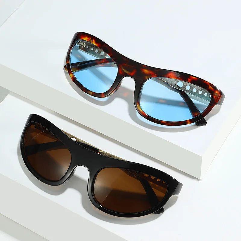 Chic Retro Cat Eye Sunglasses with UV400 Protection and Elegant Metal Accents - Lucid Fantasy 