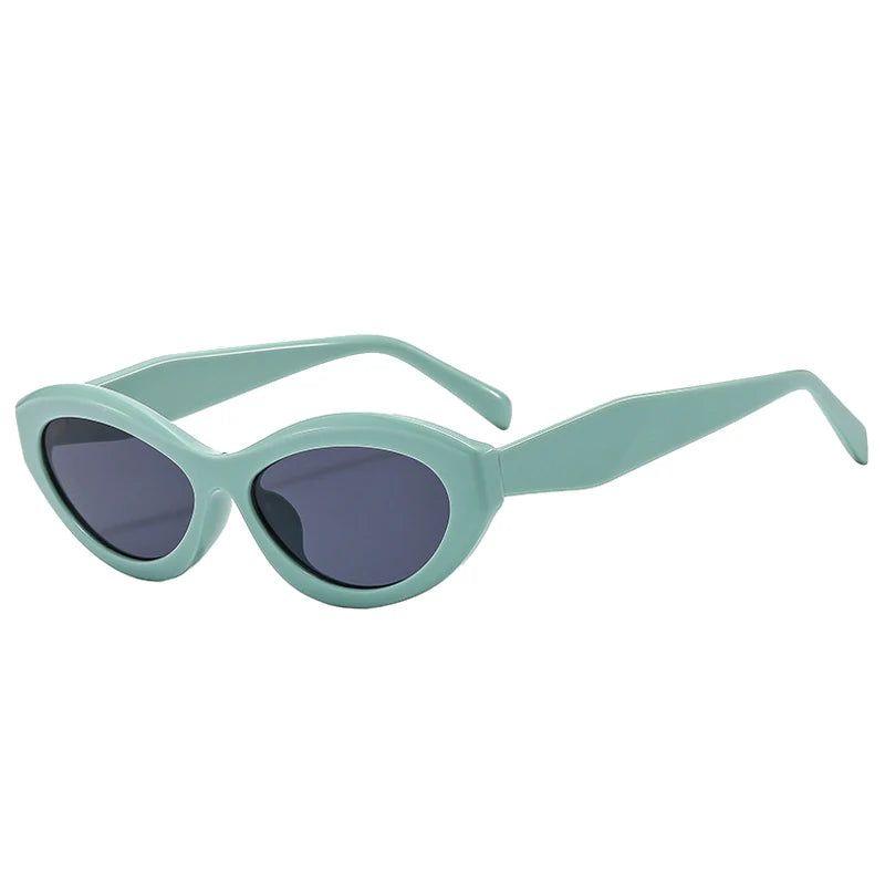 Chic Retro Cat Eye Sunglasses with UV400 Protection – Stylish Small Polygonal Shades - Lucid Fantasy 