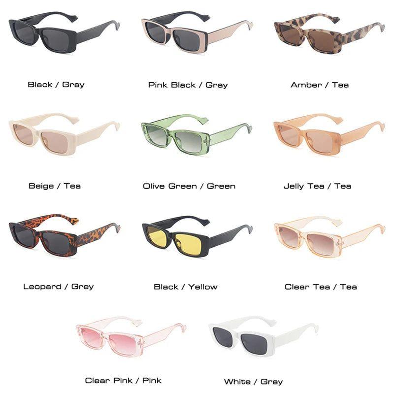 Chic Retro Jelly Frame Rectangle Sunglasses with UV400 Protection - Lucid Fantasy 