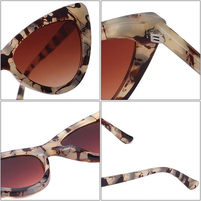 Chic Retro Leopard Cat Eye Sunglasses with UV400 Protection - Lucid Fantasy 