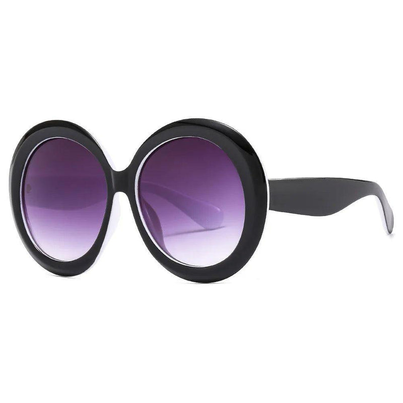 Chic Retro Oversized Round Sunglasses with UV400 Protection for Driving and Daily Wear - Lucid Fantasy 