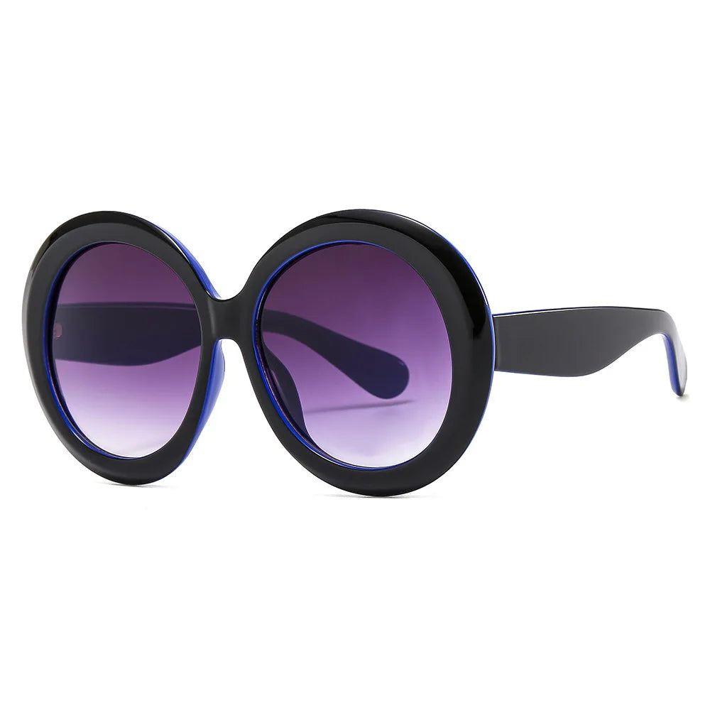 Chic Retro Oversized Round Sunglasses with UV400 Protection for Driving and Daily Wear - Lucid Fantasy 