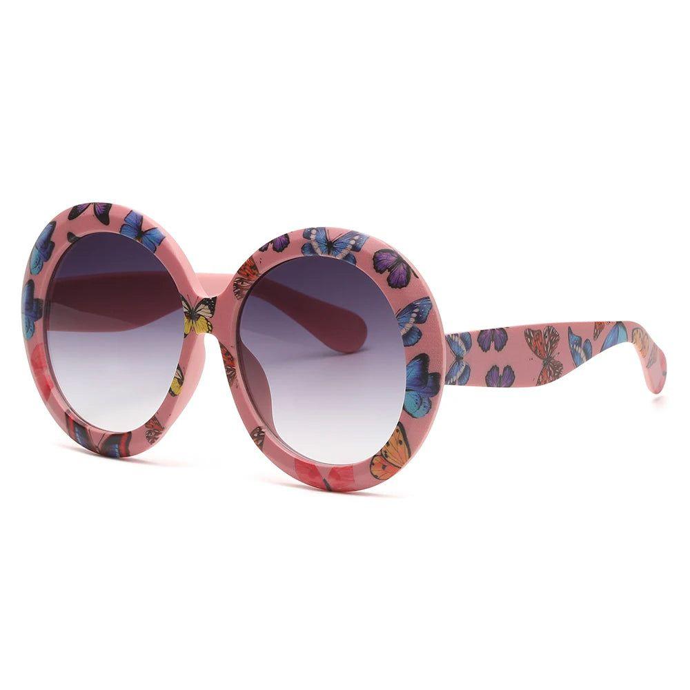 Chic Retro Oversized Round Sunglasses with UV400 Protection for Driving and Daily Wear - Lucid Fantasy 