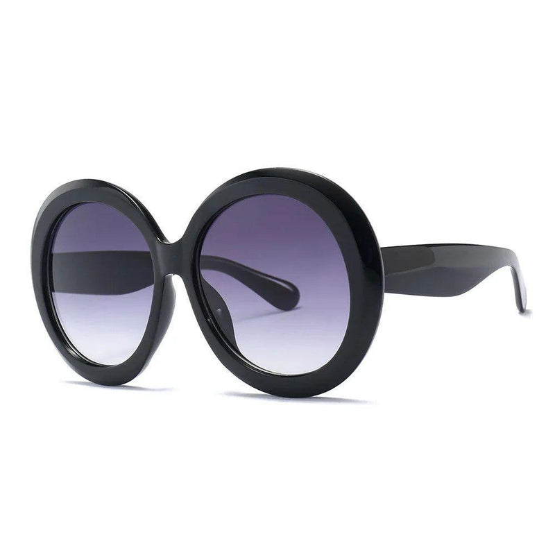 Chic Retro Oversized Round Sunglasses with UV400 Protection for Driving and Daily Wear - Lucid Fantasy 