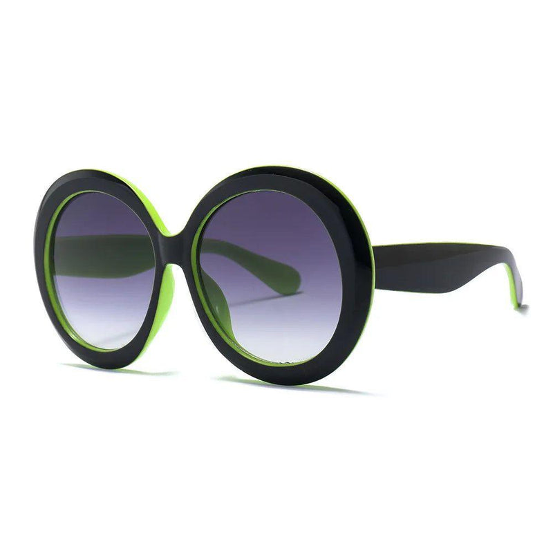 Chic Retro Oversized Round Sunglasses with UV400 Protection for Driving and Daily Wear - Lucid Fantasy 