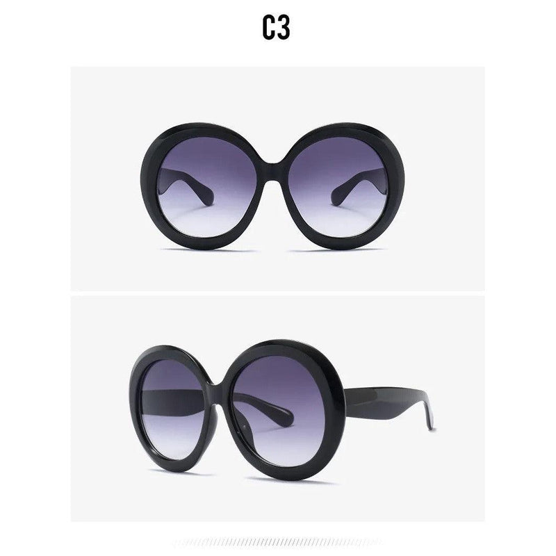 Chic Retro Oversized Round Sunglasses with UV400 Protection for Driving and Daily Wear - Lucid Fantasy 