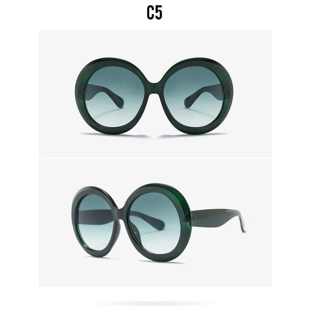 Chic Retro Oversized Round Sunglasses with UV400 Protection for Driving and Daily Wear - Lucid Fantasy 