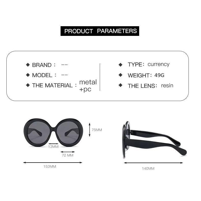 Chic Retro Oversized Round Sunglasses with UV400 Protection for Driving and Daily Wear - Lucid Fantasy 