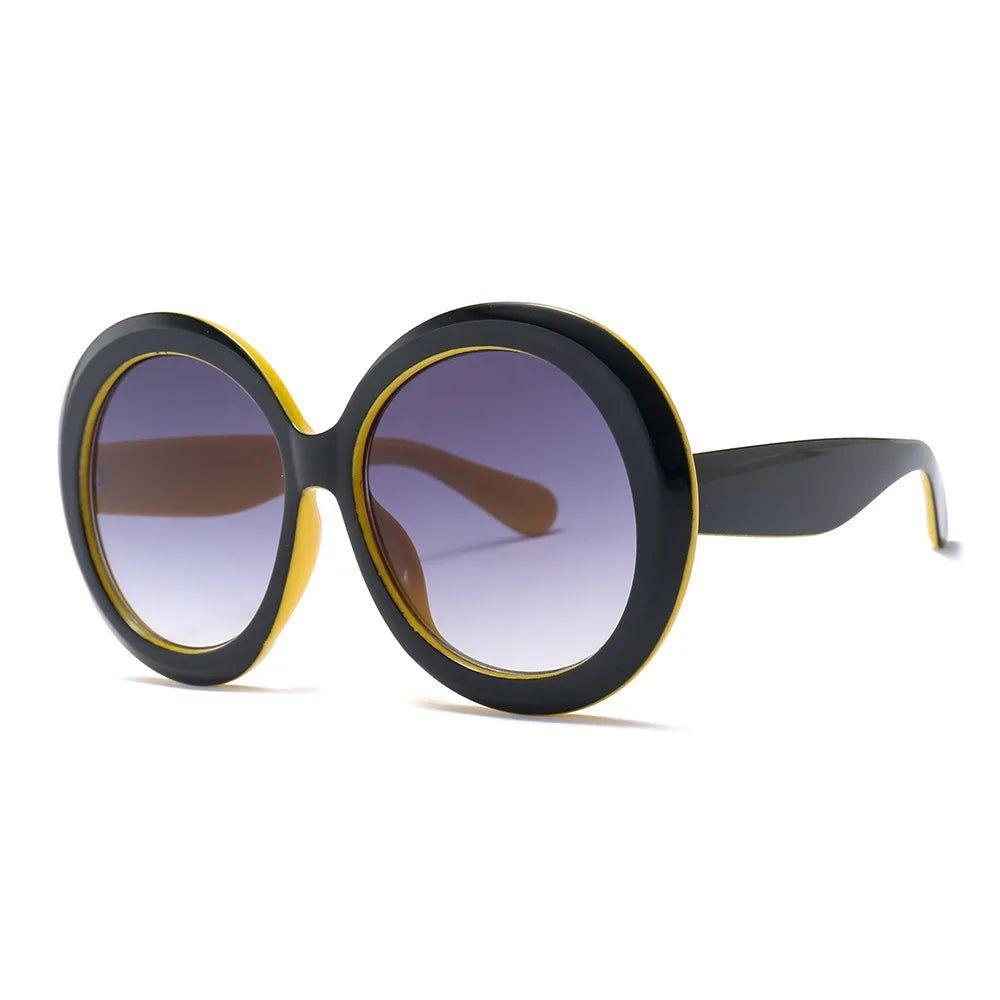 Chic Retro Oversized Round Sunglasses with UV400 Protection for Driving and Daily Wear - Lucid Fantasy 