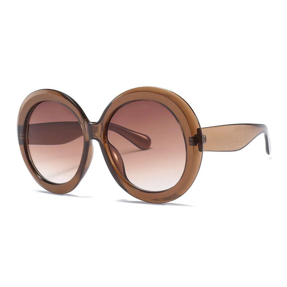 Chic Retro Oversized Round Sunglasses with UV400 Protection for Driving and Daily Wear - Lucid Fantasy 