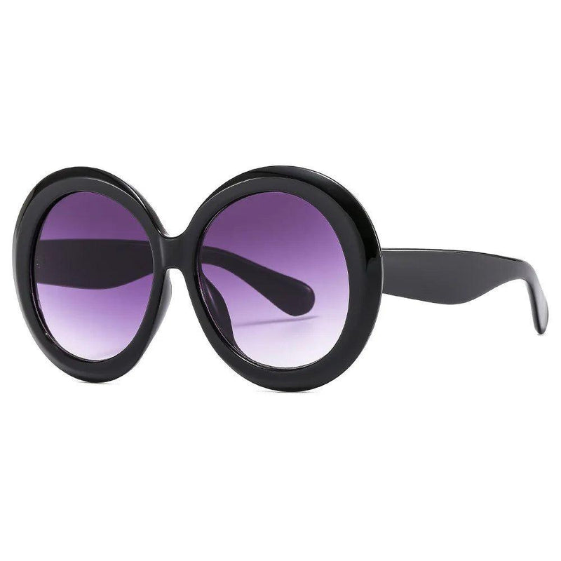 Chic Retro Oversized Round Sunglasses with UV400 Protection for Driving and Daily Wear - Lucid Fantasy 