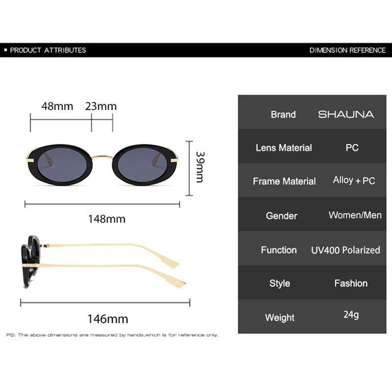 Chic Retro Punk Oval Sunglasses with UV400 Protection - Fashionable Shades for Any Occasion - Lucid Fantasy 