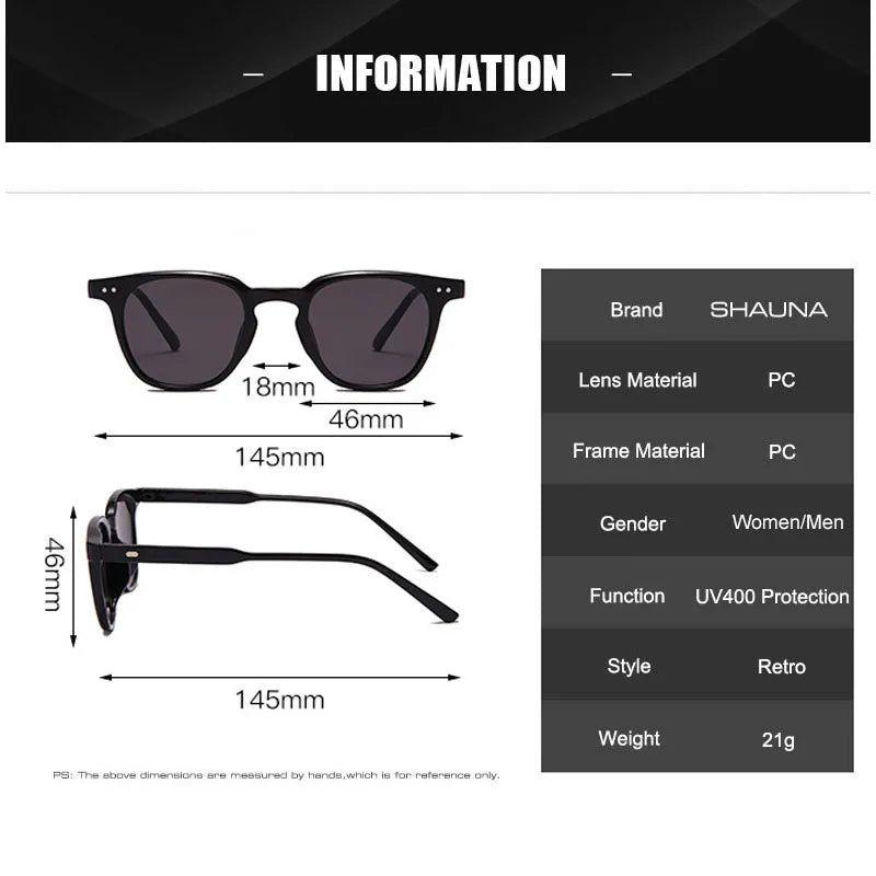 Chic Retro Rivet Sunglasses with UV400 Protection - Fashionable Shades - Lucid Fantasy 