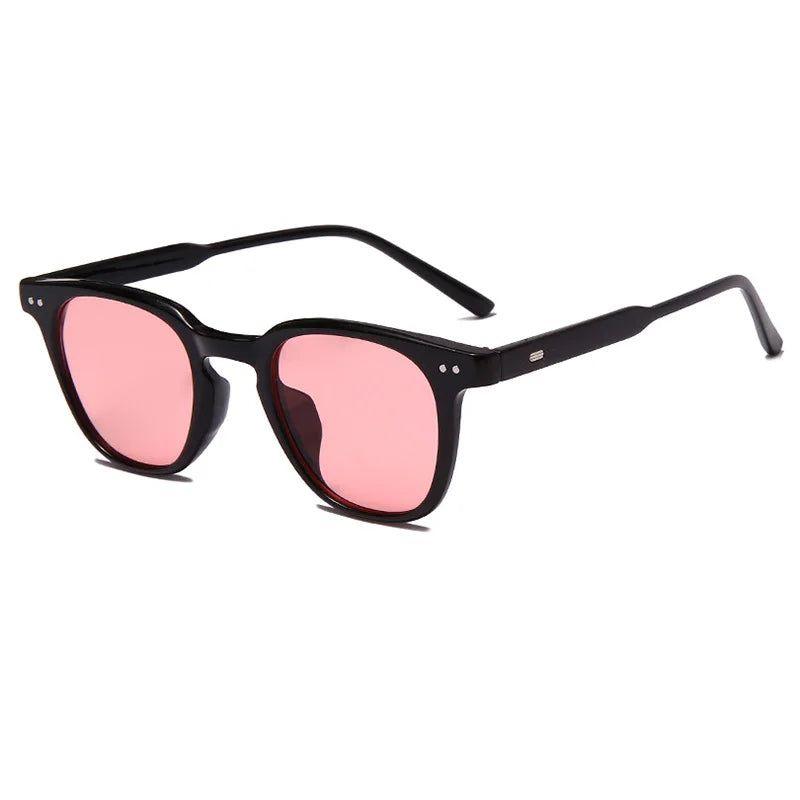 Chic Retro Rivet Sunglasses with UV400 Protection - Fashionable Shades - Lucid Fantasy 