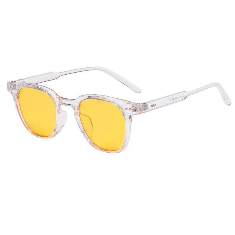 Chic Retro Rivet Sunglasses with UV400 Protection - Fashionable Shades - Lucid Fantasy 