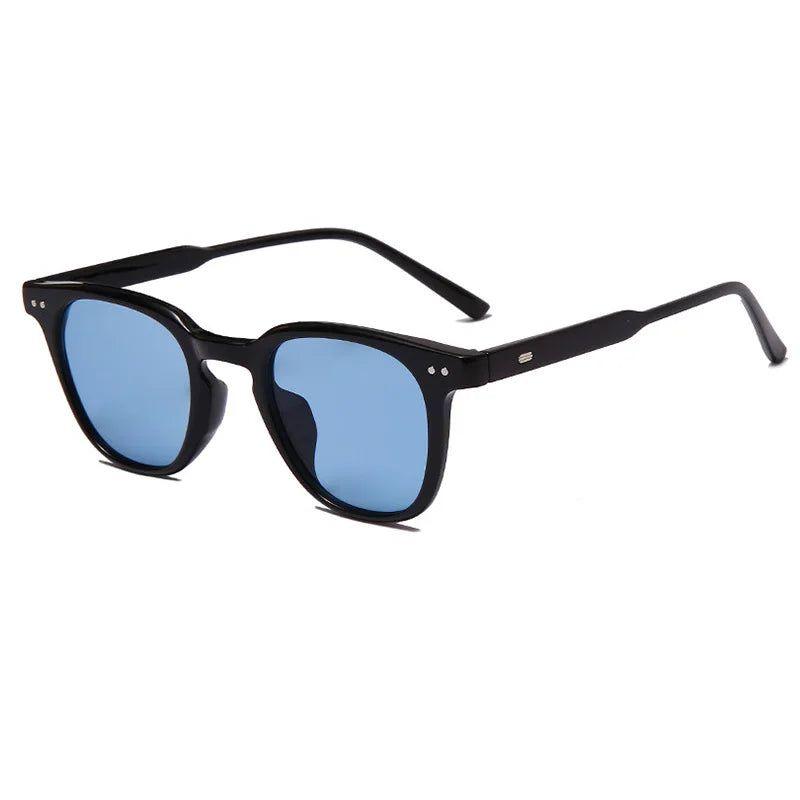 Chic Retro Rivet Sunglasses with UV400 Protection - Fashionable Shades - Lucid Fantasy 