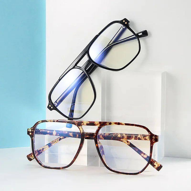 Chic Retro Riveted Blue Light Blocking Glasses for Eye Health - Lucid Fantasy 