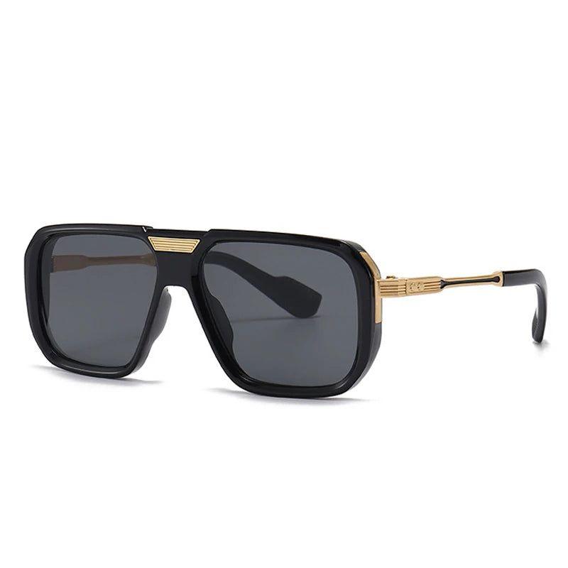 Chic Retro Square Gradient Sunglasses with Rivet Details - UV400 Protection Fashion Shades - Lucid Fantasy 