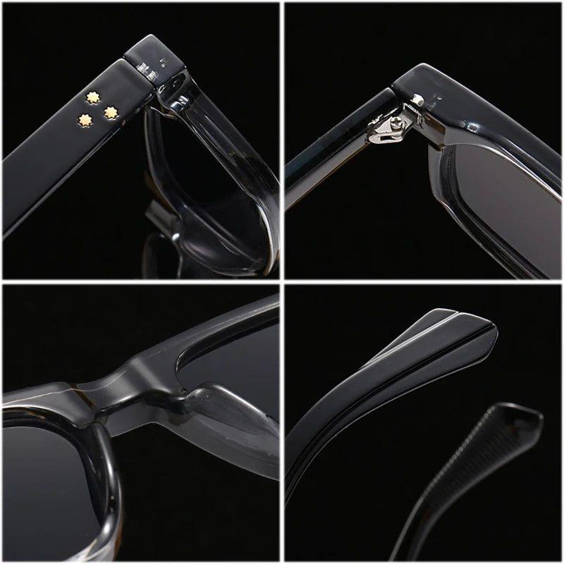 Chic Retro Square Rivet Sunglasses with UV400 Protection and Fashion Gradient Lenses - Lucid Fantasy 