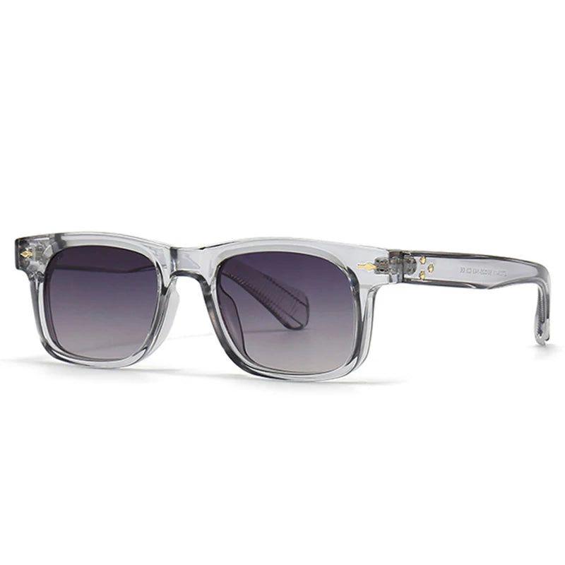 Chic Retro Square Rivet Sunglasses with UV400 Protection and Fashion Gradient Lenses - Lucid Fantasy 