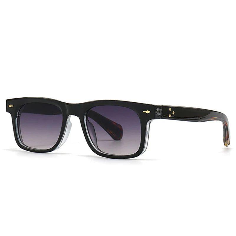 Chic Retro Square Rivet Sunglasses with UV400 Protection and Fashion Gradient Lenses - Lucid Fantasy 