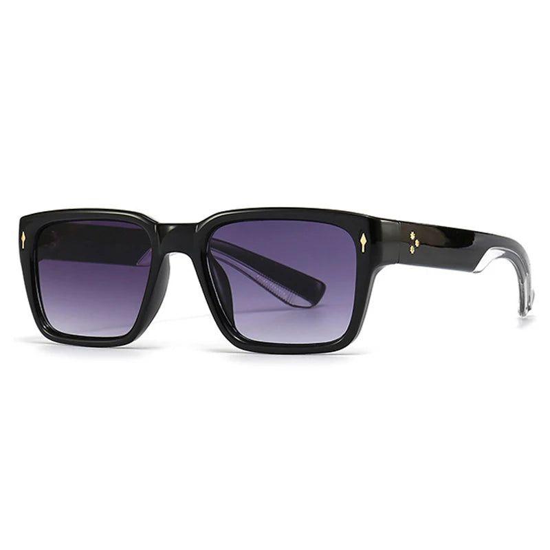 Chic Retro Square Rivet Sunglasses with UV400 Protection - Lucid Fantasy 