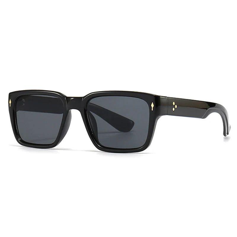 Chic Retro Square Rivet Sunglasses with UV400 Protection - Lucid Fantasy 