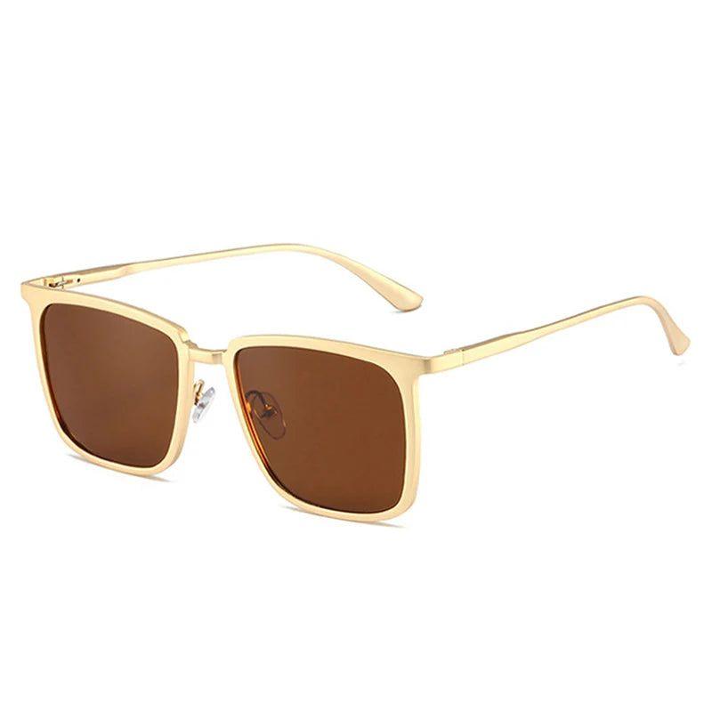 Chic Retro Square Sunglasses with UV400 Protection and Sleek Metal Frame - Lucid Fantasy 