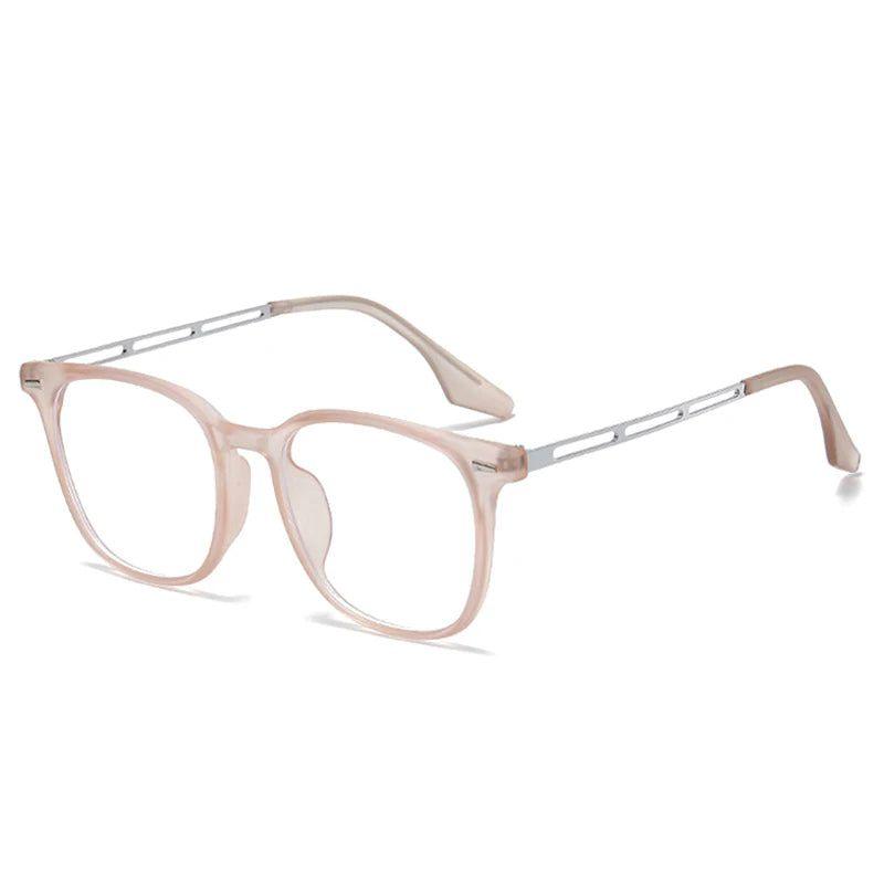 Chic Retro Square TR90 Alloy Glasses with Anti-Blue Light Protection and Rivet Details - Lucid Fantasy 