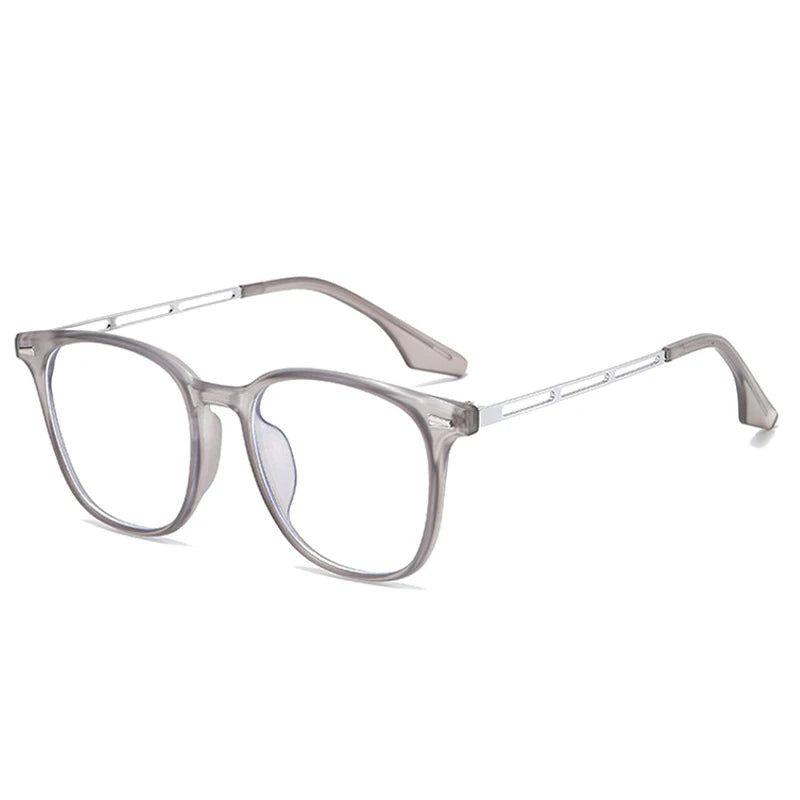 Chic Retro Square TR90 Alloy Glasses with Anti-Blue Light Protection and Rivet Details - Lucid Fantasy 