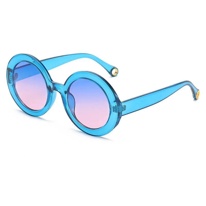 Chic Round Gradient Lens Sunglasses with Vibrant Frames and UV400 Protection - Lucid Fantasy 