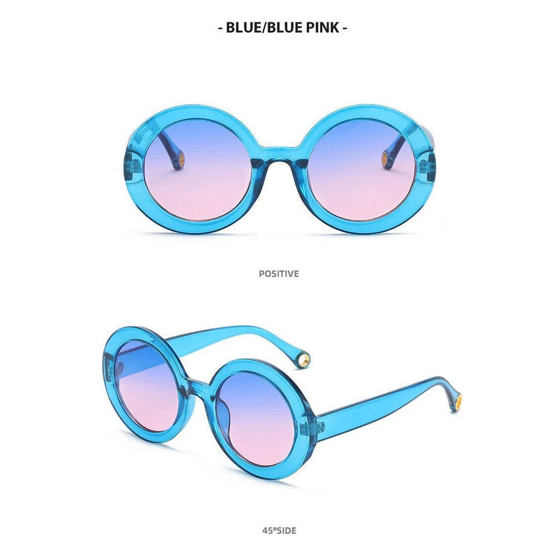 Chic Round Gradient Lens Sunglasses with Vibrant Frames and UV400 Protection - Lucid Fantasy 