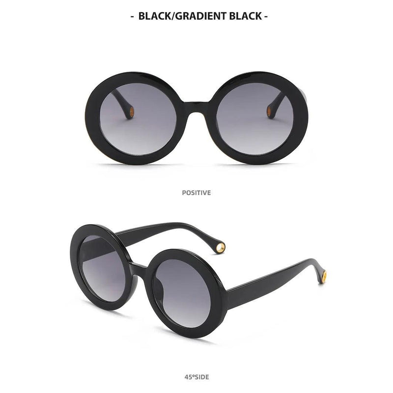 Chic Round Gradient Lens Sunglasses with Vibrant Frames and UV400 Protection - Lucid Fantasy 