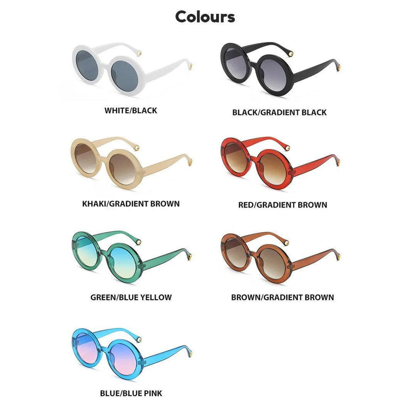 Chic Round Gradient Lens Sunglasses with Vibrant Frames and UV400 Protection - Lucid Fantasy 