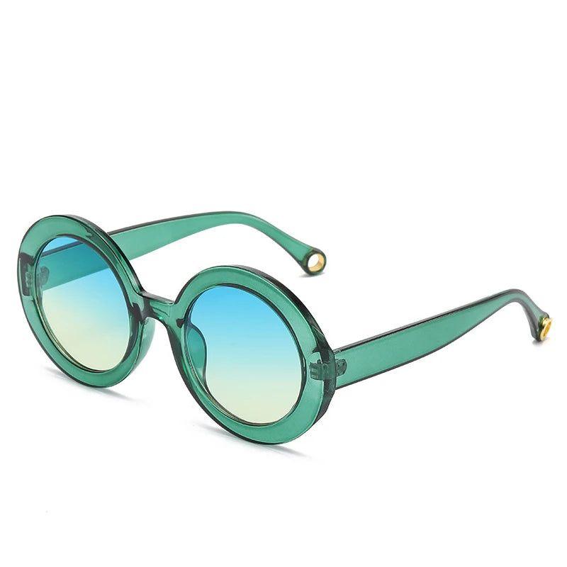 Chic Round Gradient Lens Sunglasses with Vibrant Frames and UV400 Protection - Lucid Fantasy 