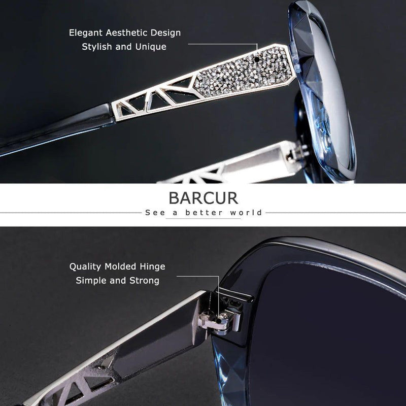 Chic UV400 Gradient Polarized Sunglasses for Women by Barcur - Lucid Fantasy 